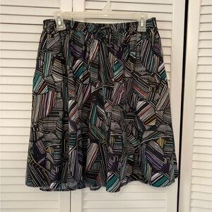 Duro Alowu jcp Colorful Geometric Patterned Cotton Skirt Size Medium